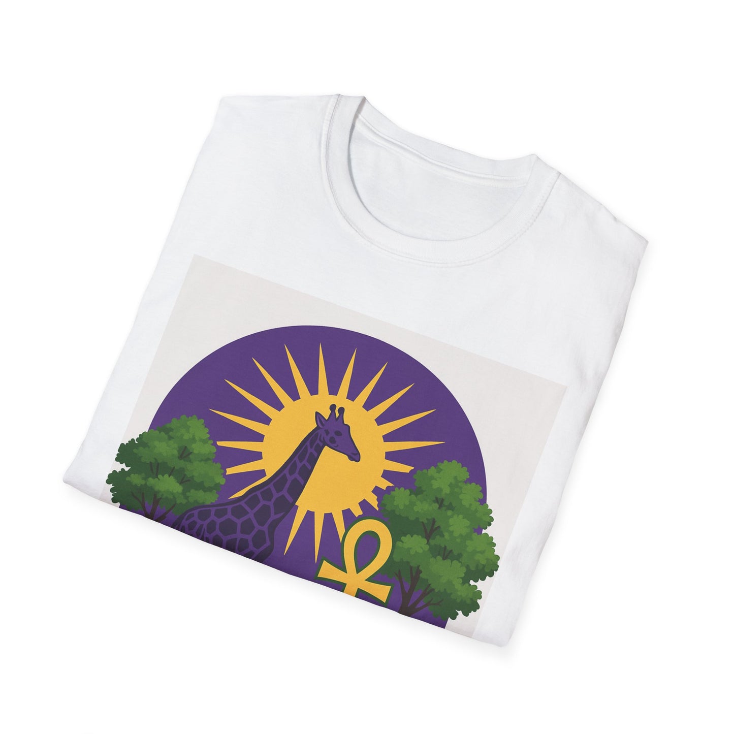 Giraffe Victory Unisex T-Shirt, Soft Cotton Tee for Nature Lovers, Inspirational Gift, Casual Wear, Perfect for Birthdays, Celebrations