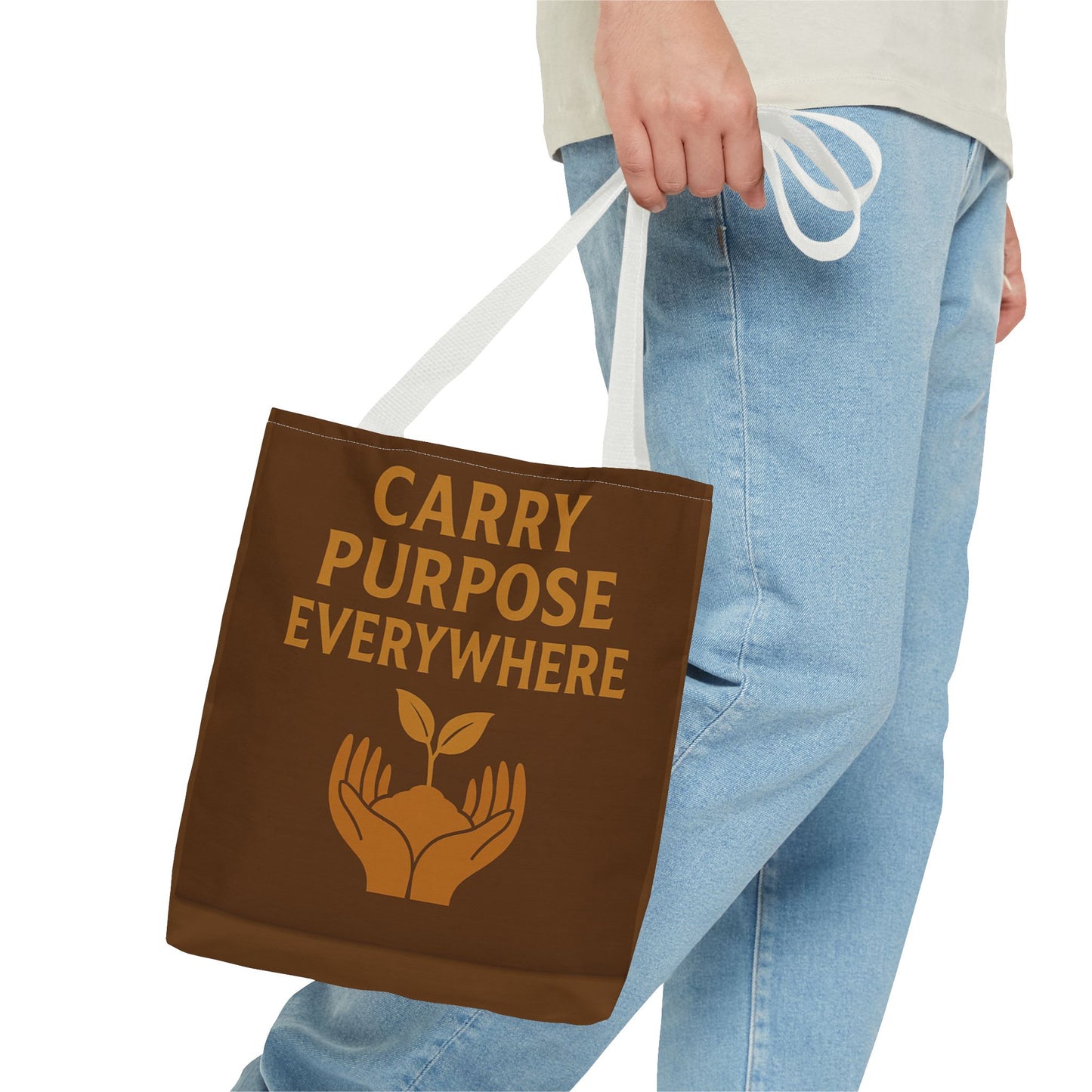 Eco-Friendly Tote Bag, Carry Purpose Everywhere, Shopper Bag, Sustainable Gift, Reusable Grocery Tote, Earth Day Accessory