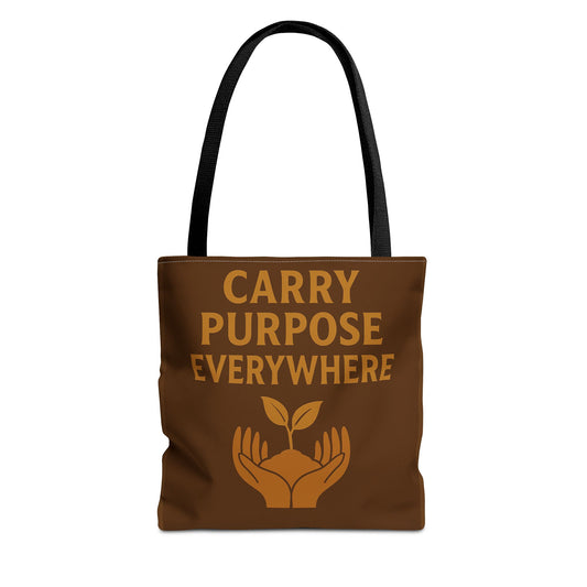 Eco-Friendly Tote Bag, Carry Purpose Everywhere, Shopper Bag, Sustainable Gift, Reusable Grocery Tote, Earth Day Accessory